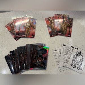 Lot of Topps Chrome 2024 Star Wars Trading Cards